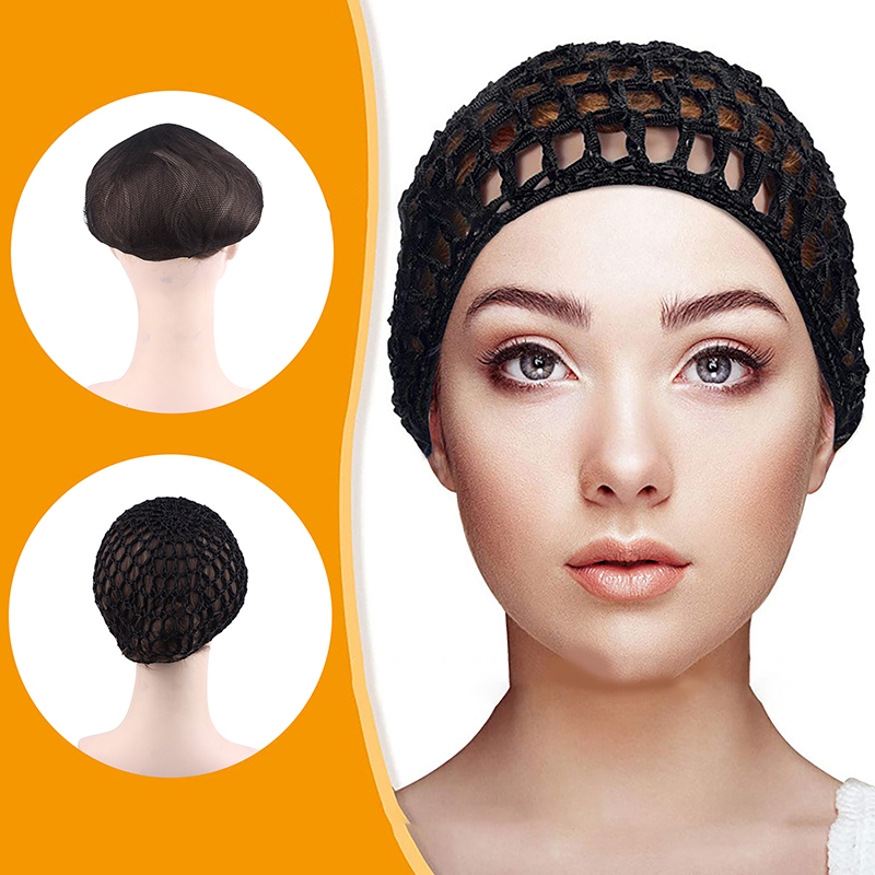 Travel Accessories Bunnings - メッシュかぎ針編みヘアネット女性のための目に見えないお団子カバーヘアネットバレエダンススケート伸縮性ヘアネット仕事ヘアアクセサリー