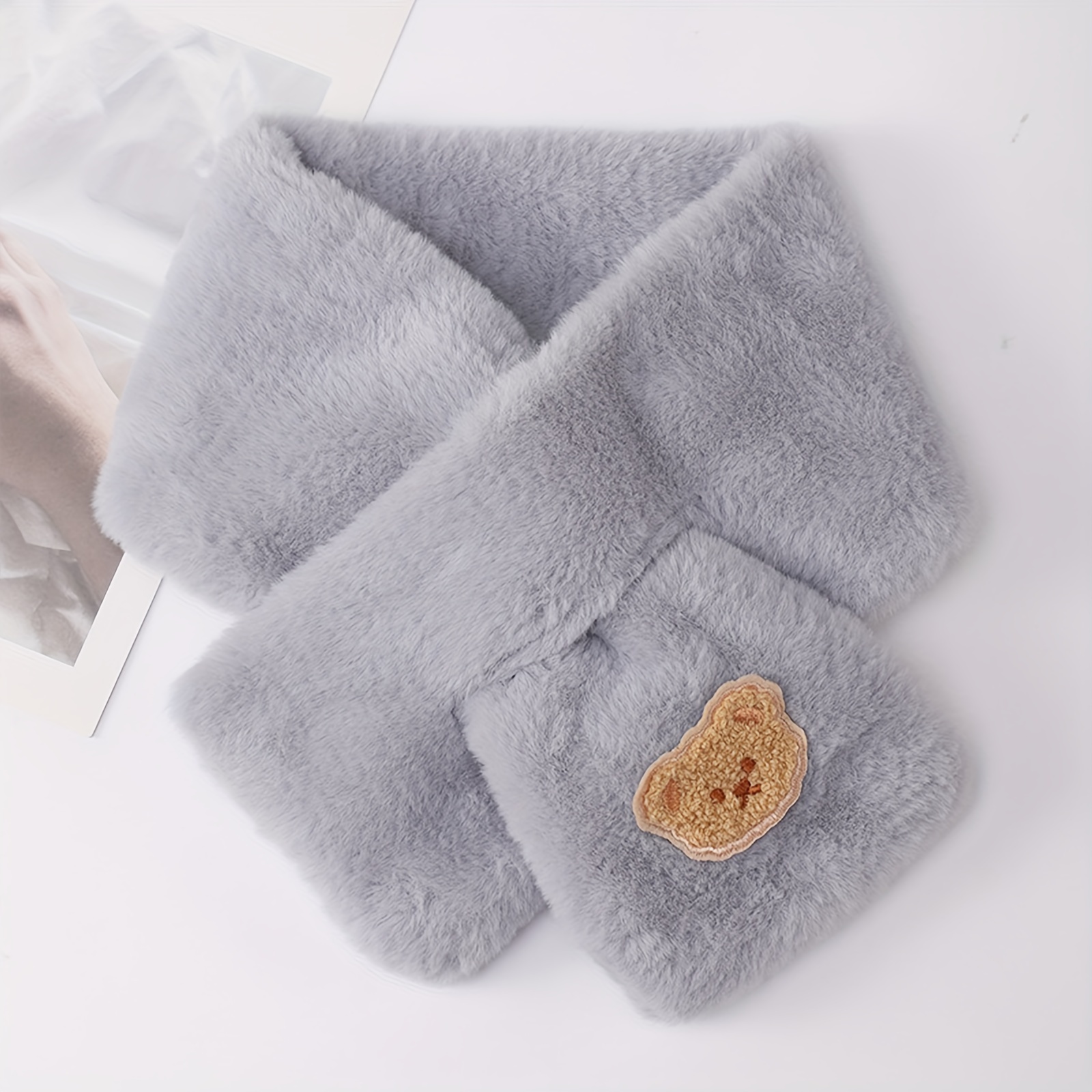 Travel Accessories Neck - 女性用フリース裏地付き暖かいスカーフ＆ネックウォーマー - 防風冬用防寒アクセサリー、かわいい猫の顔デザイン、柔らかくて暖かいネックウォーマー、アウトドア活動用、エレガントなネックウォーマー、スキー、スノーボード、日常使用に最適 - 通気性のあるフリース素材