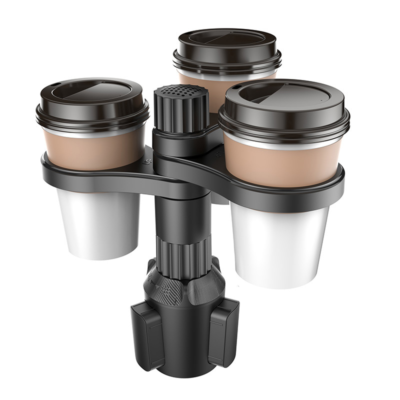 Travel Accessories For Road Trip - 360 ° 回転可能な3-in-1カーカップホルダー、頑丈なベースで取り外し可能、ロードトリップに最適、スナックやドリンクに欠かせない旅行用アクセサリー