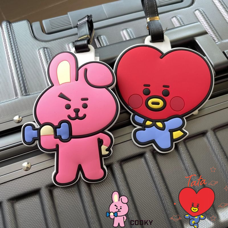 Travel Accessories List - BT21のかわいいキャラクターキーホルダー、カワイイユニセックス荷物タグ、機内持ち込みや預け入れ荷物用、紛失防止ギフト、アニメグッズ