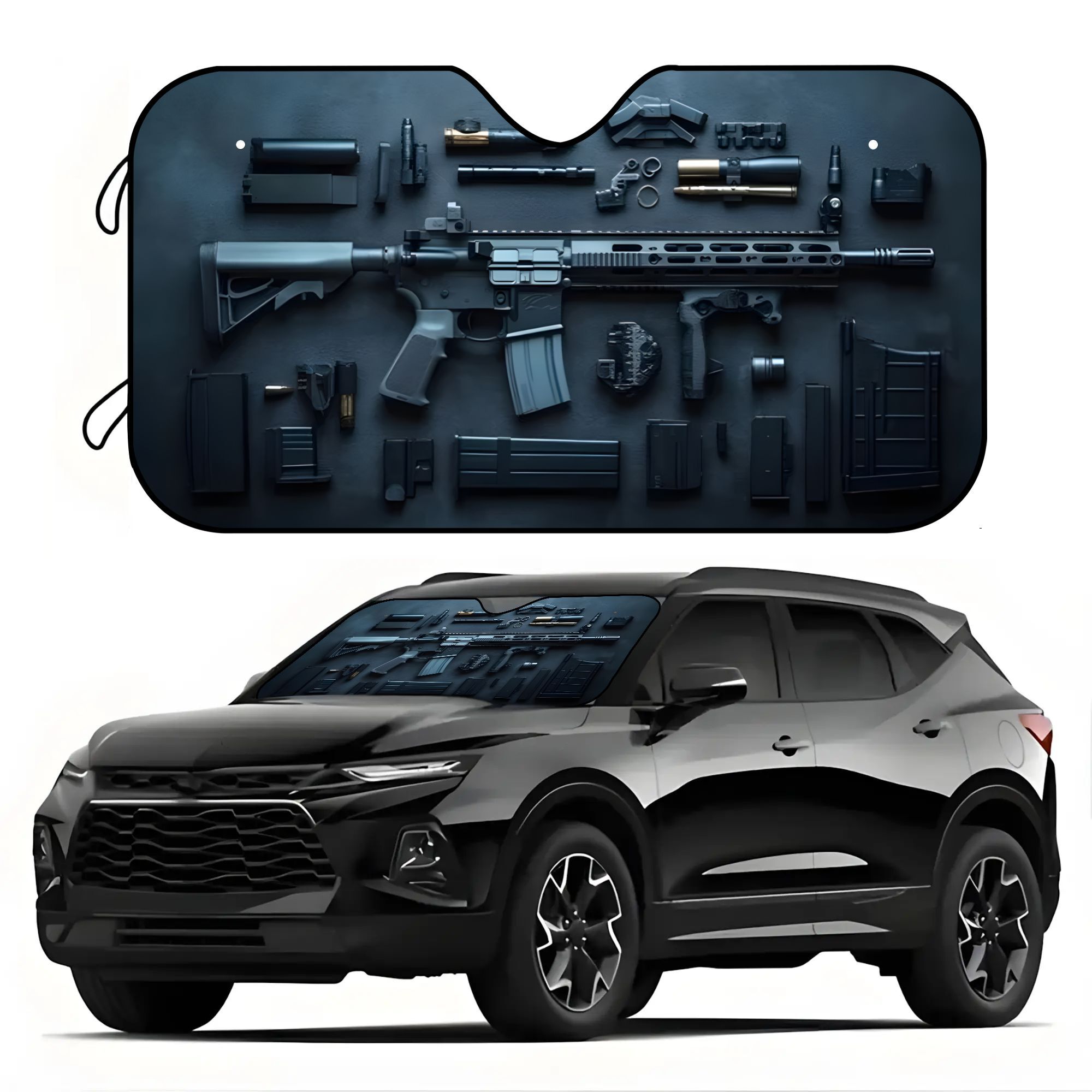 Travel Accessories For Road Trip - 1個入り 車用サンシェード 可愛いステッチディテール、耐久性のあるサンバイザーアクセサリー、日常の旅行やロードトリップに最適、男女兼用ギフト、モスに最適