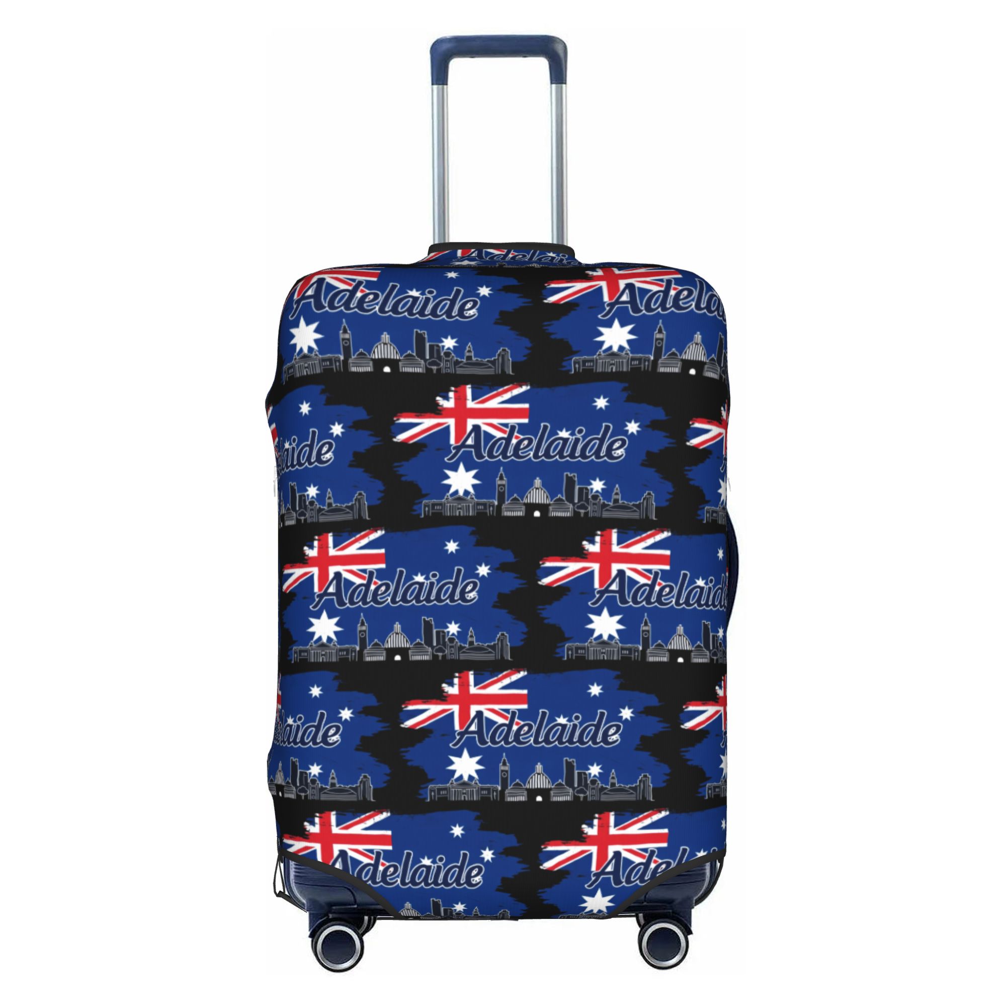 Travel Accessories Australia - 面白いアデレードオーストラリアのスカイラインフラッグ荷物カバープロテクター洗える旅行用スーツケースカバー