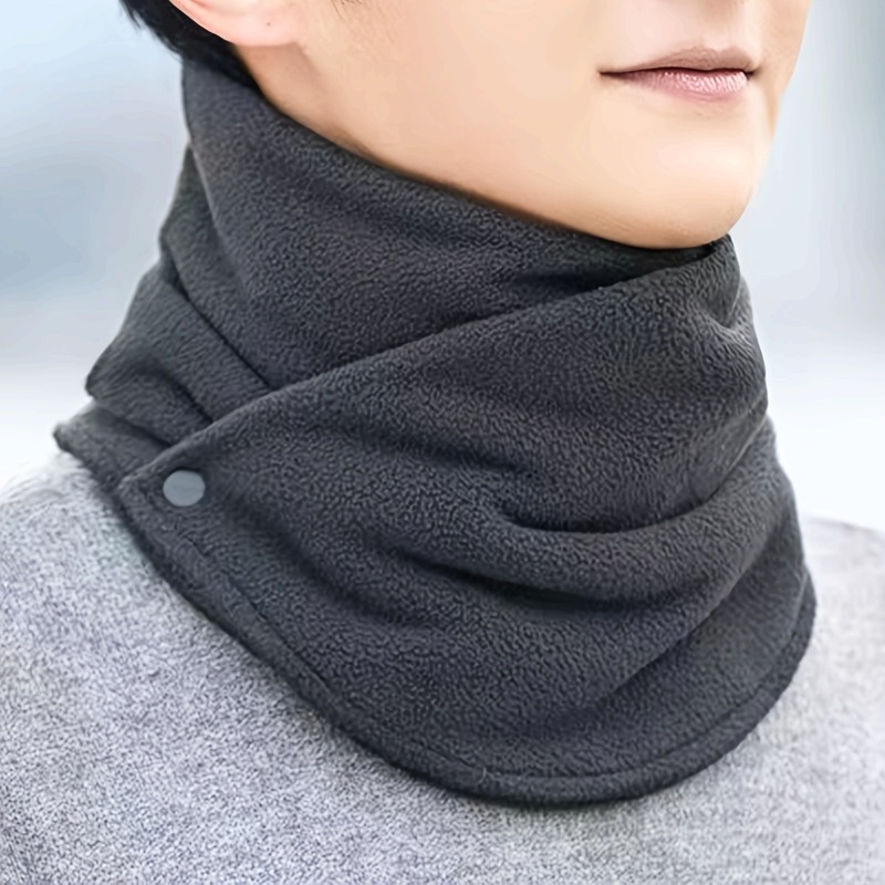 Travel Accessories Neck - 1pc 冬用厚手フリース裏地ネックゲートル - サイクリングやアウトドア用のユニセックス防風暖かいスカーフ、男性女性用冬用ネックウォーマー