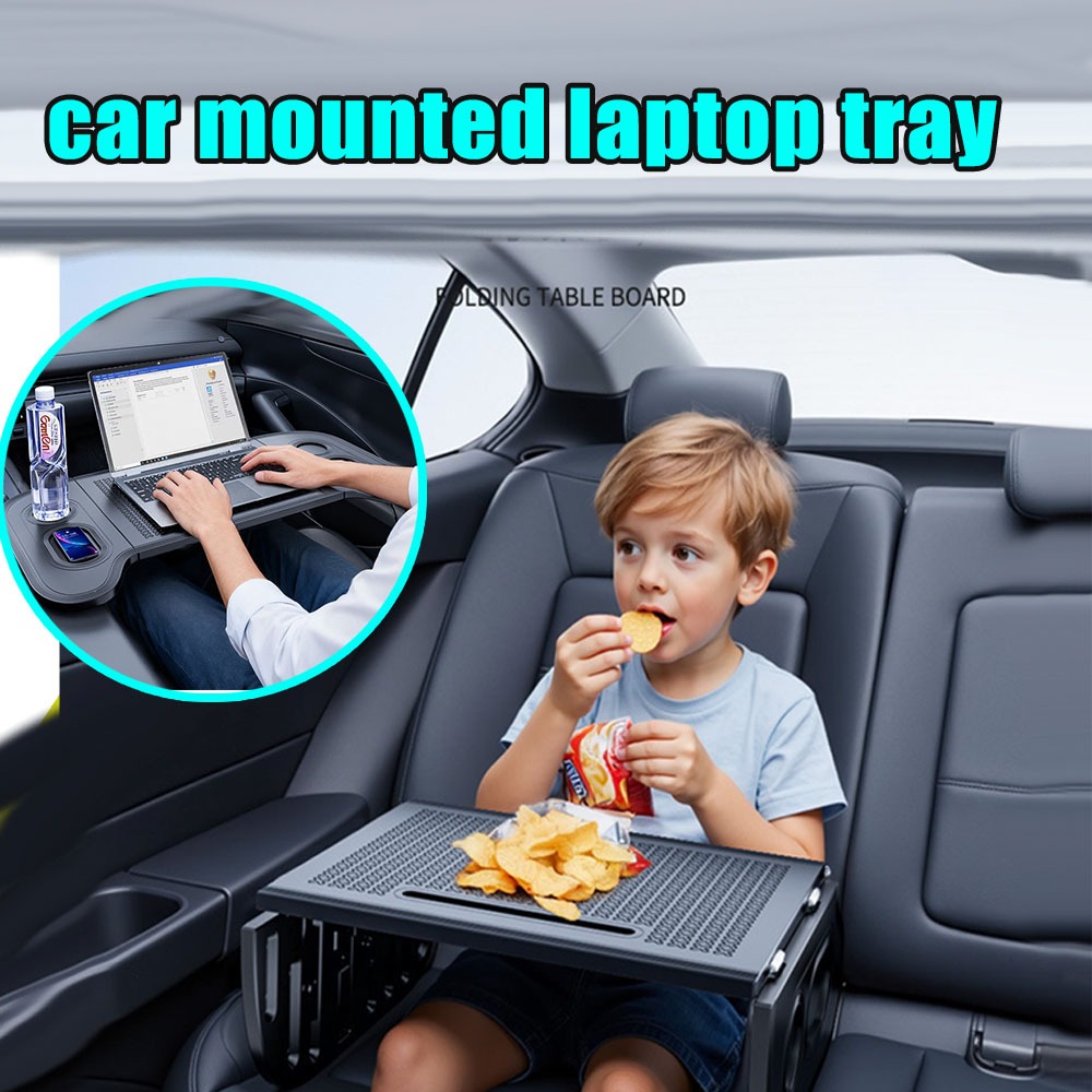 Travel Accessories For Road Trip - 車載用折りたたみ式ラップトップトレイ、ステアリングホイールデスク、運転手、旅行者、トラック、毎日の通勤、ロードトリップ、キャンプ、SUV、RV用の自動車アクセサリー