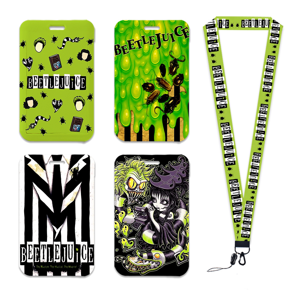 Travel Accessories Neck - 漫画ホラー映画 ID カードホルダーストラップワークカードバッジクリップネックストラップバスカードケースバッジホルダーハロウィンギフト