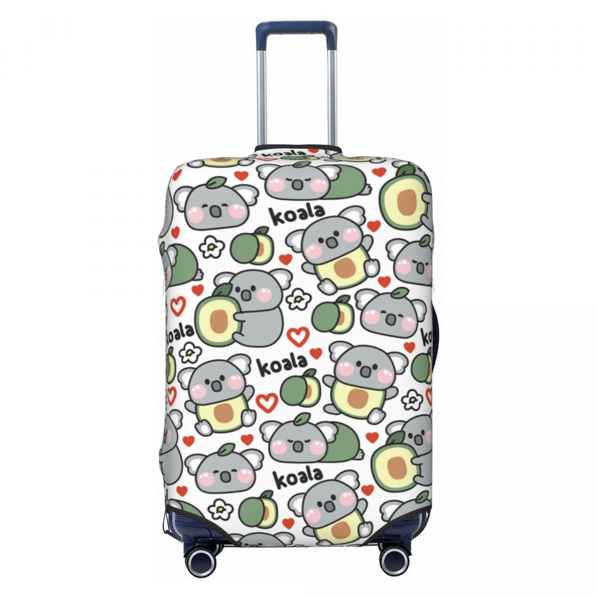 Travel Accessories Australia - かわいいコアラのアボカド柄荷物カバー、伸縮性のあるオーストラリアのクマの旅行用スーツケース保護カバー、18～32インチに適合