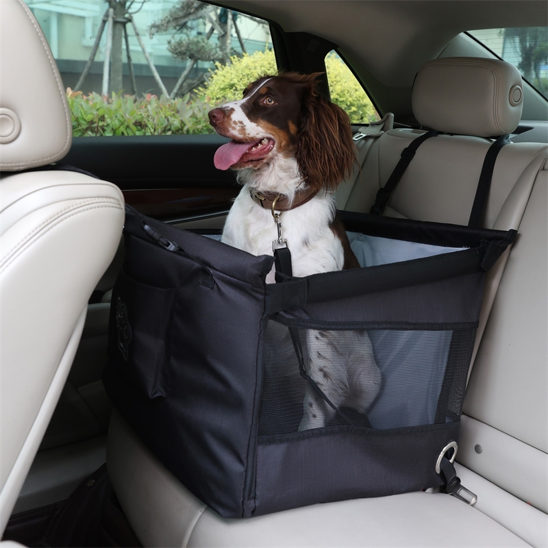 Travel Accessories For Road Trip - ペット用車載キャリー 折りたたみ式メッシュドッグシート 小型犬・中型犬用 旅行用ベッド ロードトリップに最適 ペット愛好家へのギフト