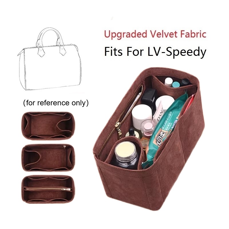 Travel Accessories Lv - ベルベットインサートバッグオーガナイザー LV スピーディ 20 25 30