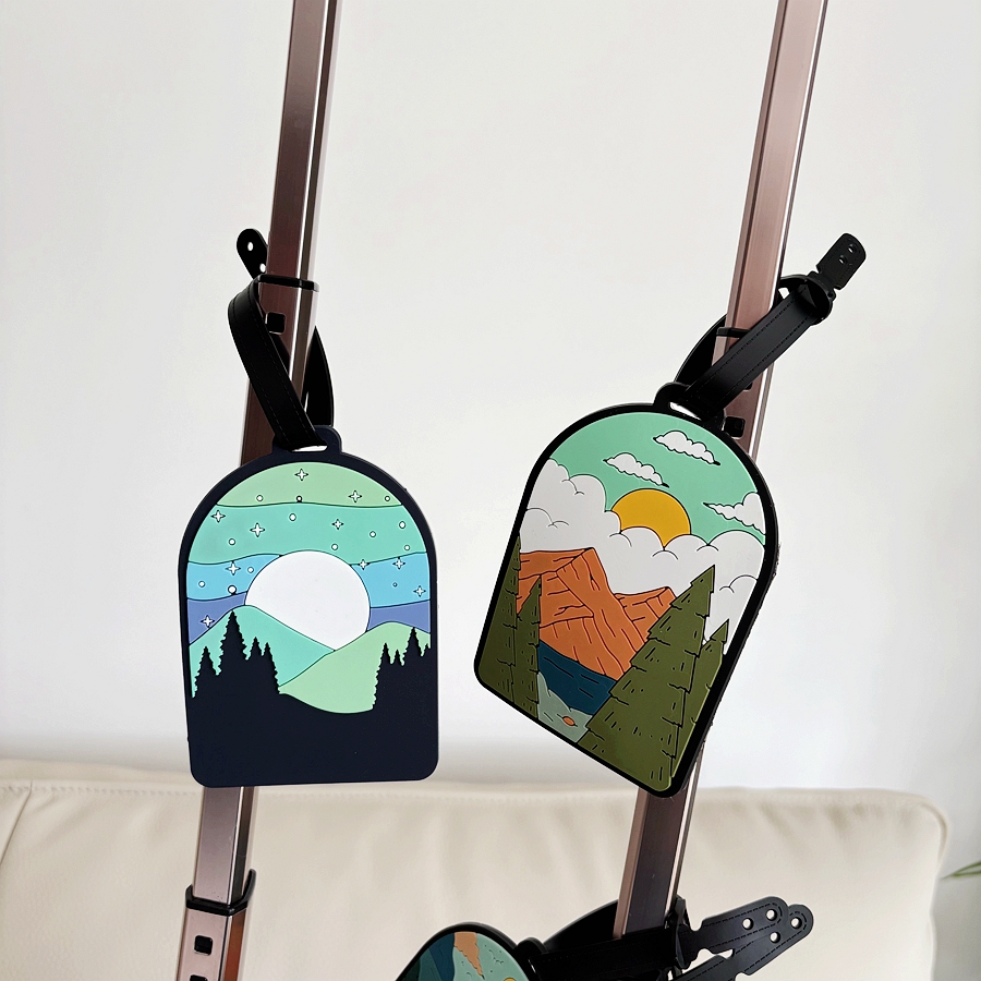 1/3/6 個の風景荷物タグ、駅旅行荷物チェックイン、紛失防 - Travel Accessories List のレビューと価格