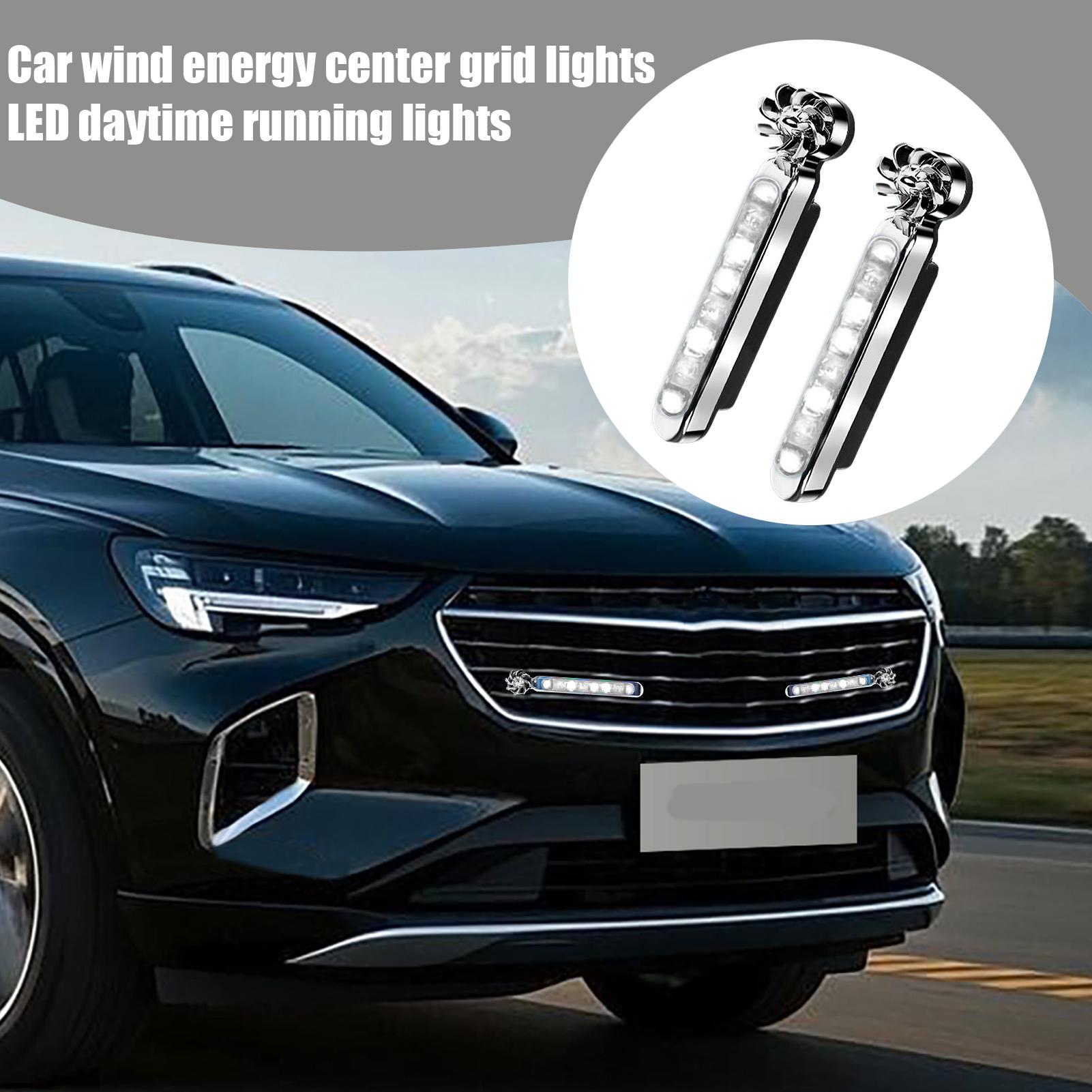 グリルライト 2 個自動風力発電ランニングライト車両アクセサ - Travel Accessories For Road Trip のレビューと価格
