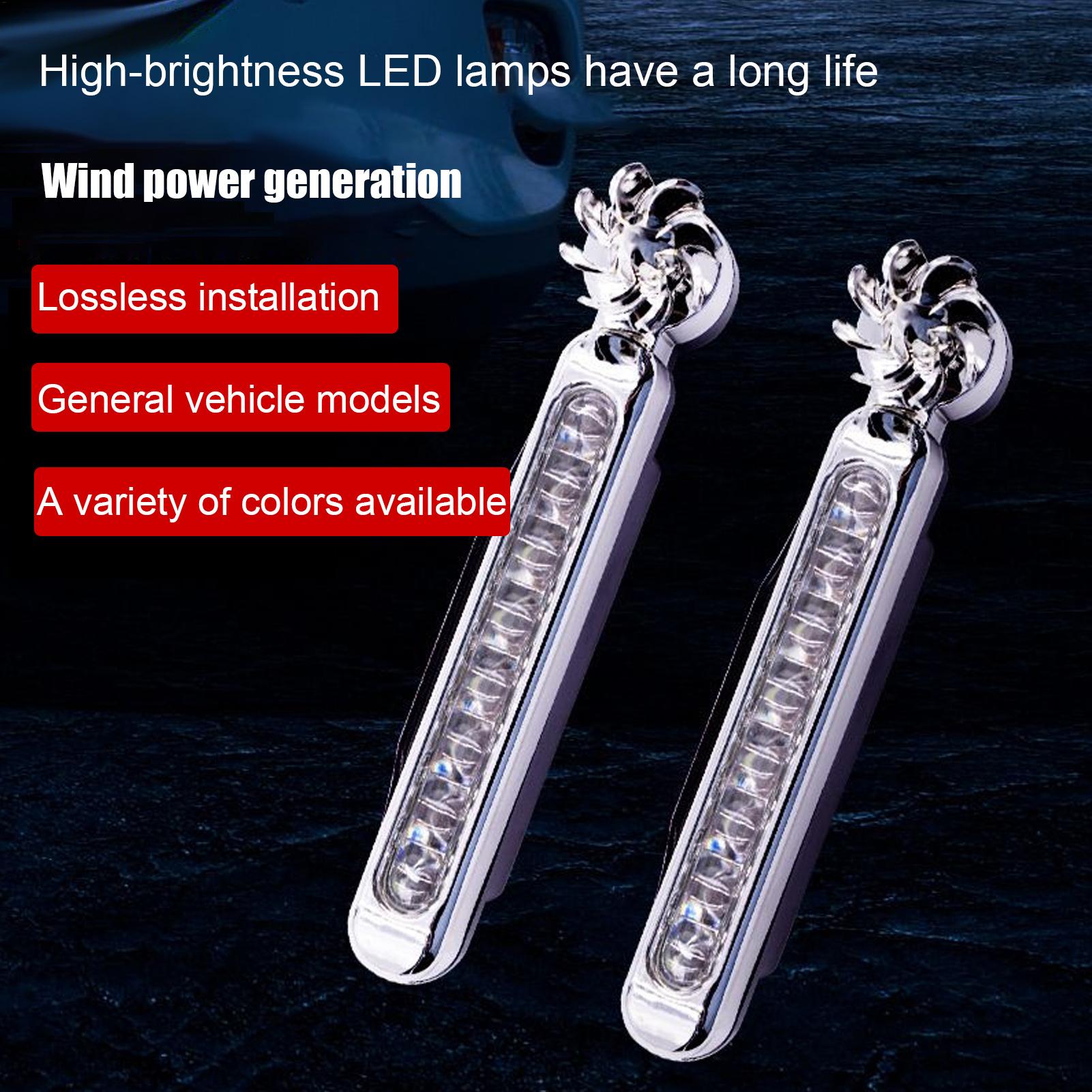 グリルライト 2 個自動風力発電ランニングライト車両アクセサ - Travel Accessories For Road Trip のレビューと価格