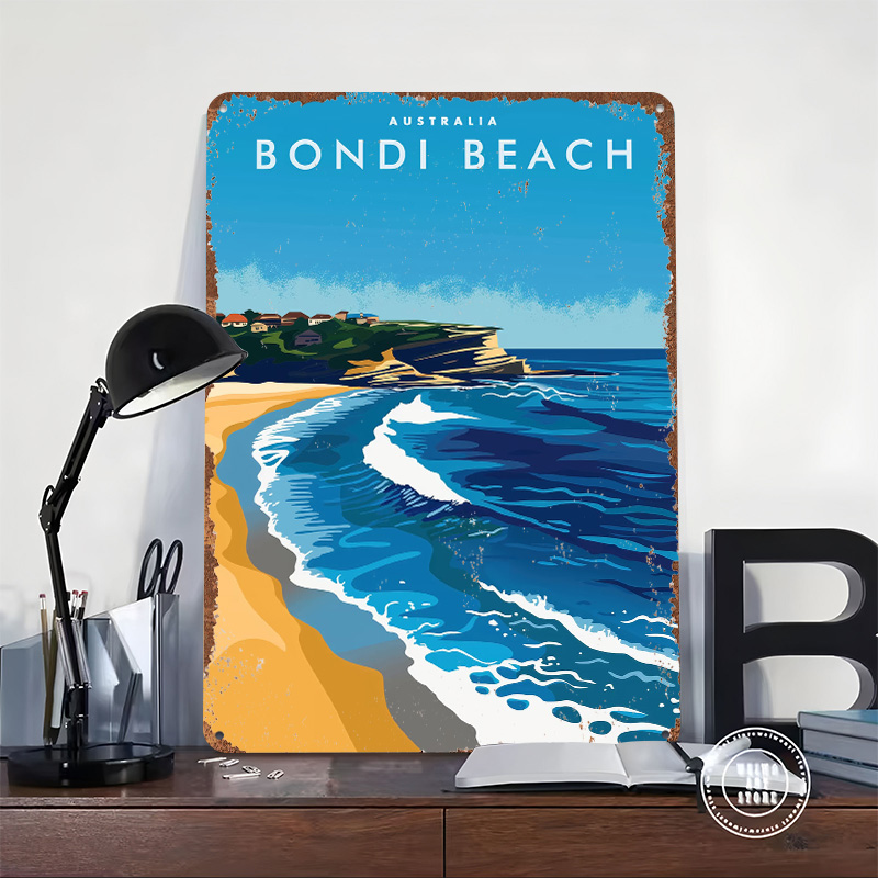 ボンダイビーチオーストラリア旅行ポスターカスタマイズされたヴ - Travel Accessories Australia のレビューと価格