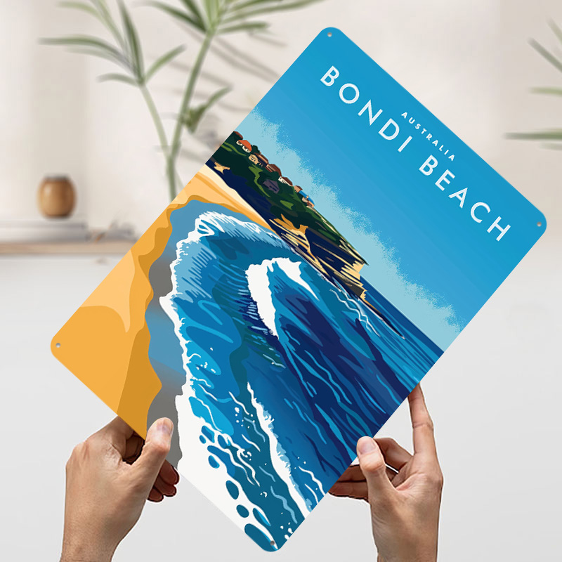 ボンダイビーチオーストラリア旅行ポスターカスタマイズされたヴ - Travel Accessories Australia のレビューと価格