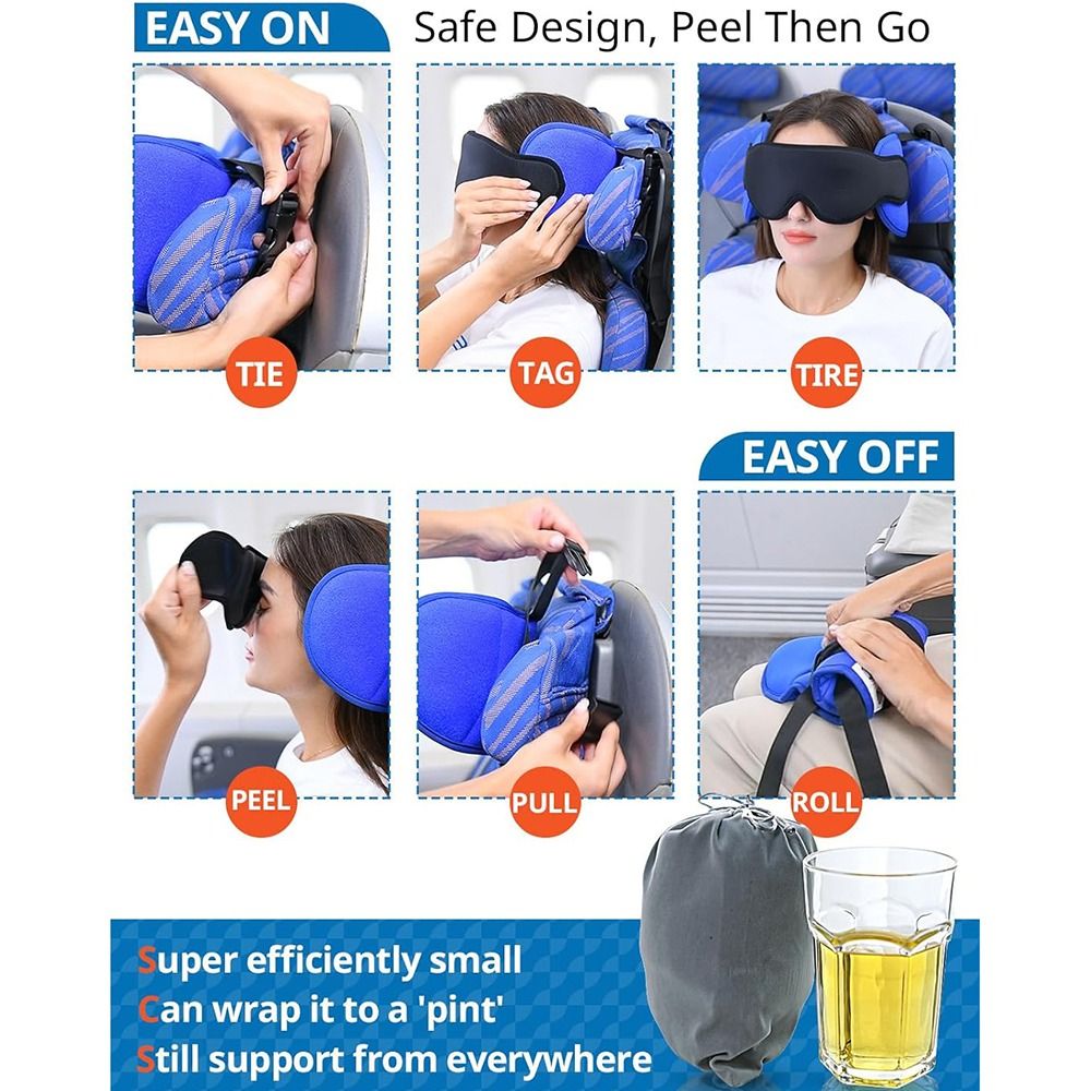 新しい 3D 輪郭トラベル枕 100% 遮光ゼロアイプレッシ - Travel Accessories For Road Trip のレビューと価格