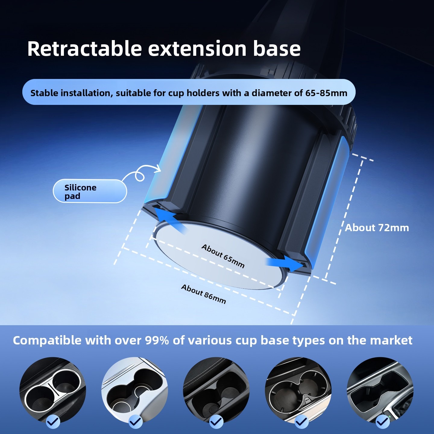 360度回転式ユニバーサルカーカップホルダートレイテーブル  - Travel Accessories For Road Trip のレビューと価格