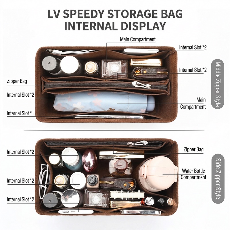 YU7 フェルト製インサートバッグオーガナイザー LV Sp - Travel Accessories Lv のレビューと価格