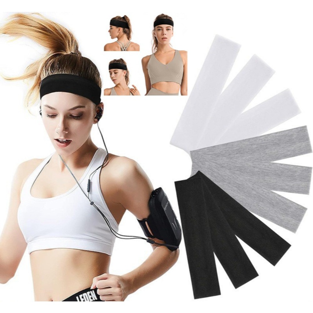 男性女性ヘッドバンド快適な吸汗性弾性スポーツヘッドバンドセッ - Travel Yoga Accessories のレビューと価格