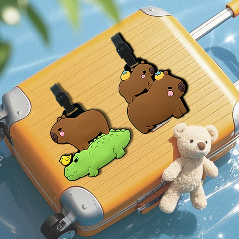 旅行用品、荷物タグ、漫画カピバラ、PVC荷物タグ、IDカード - Travel Accessories List のレビューと価格