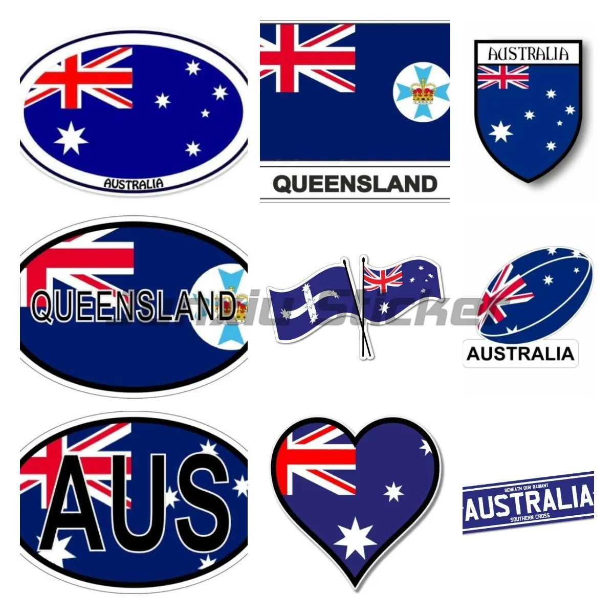 オーストラリアビニールカーステッカーラップトップカーフラグ荷 - Travel Accessories Australia のレビューと価格
