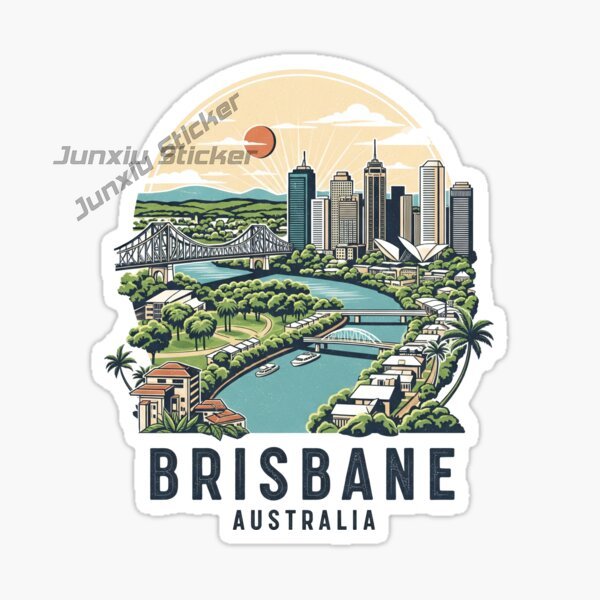 オーストラリアブリスベン旗ビニール自己粘着車ステッカー風景旅 - Travel Accessories Australia のレビューと価格