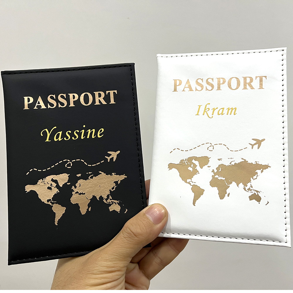 男性と女性のためのパーソナライズされた飛行機のパスポートカバ - Travel Accessories Dropshipping のレビューと価格
