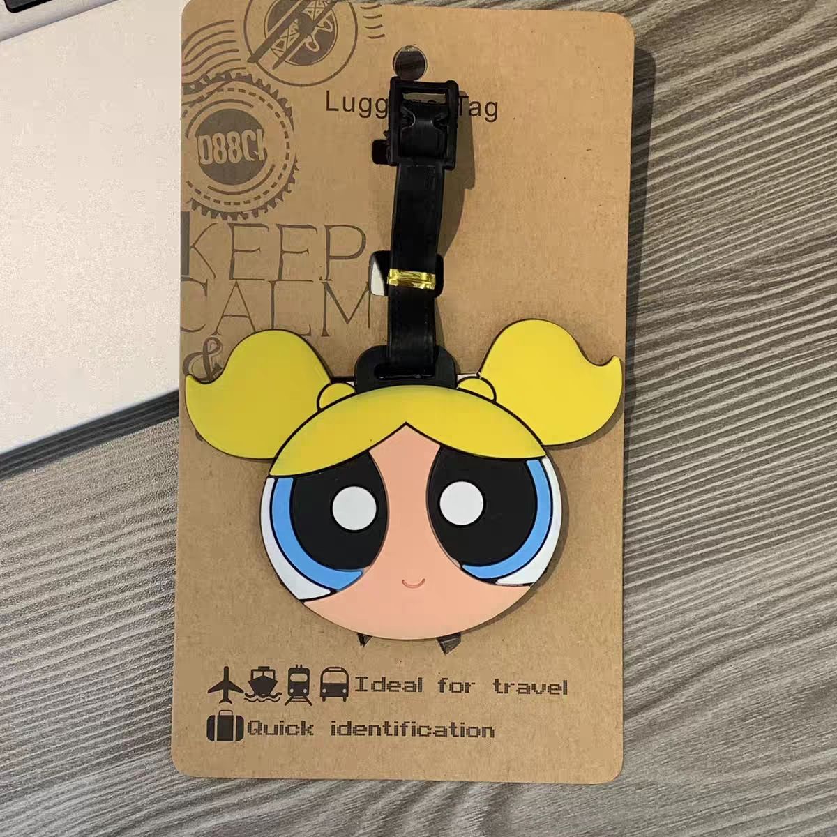 アニメパワーパフガールズバッグペンダントかわいい漫画風荷物タ - Travel Accessories List のレビューと価格