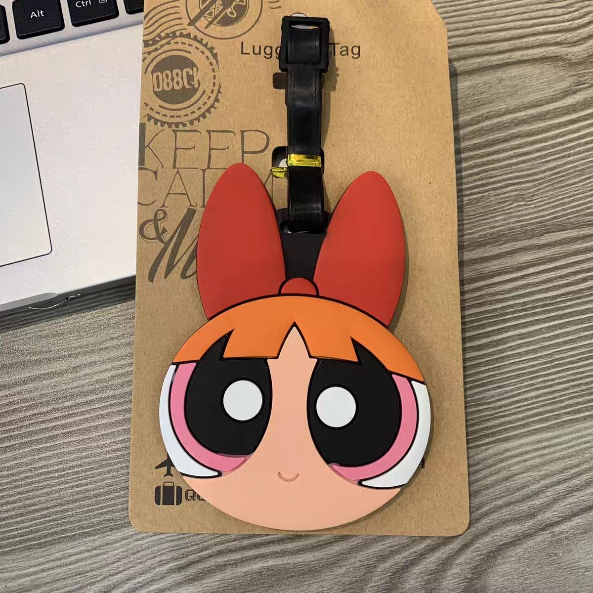 アニメパワーパフガールズバッグペンダントかわいい漫画風荷物タ - Travel Accessories List のレビューと価格
