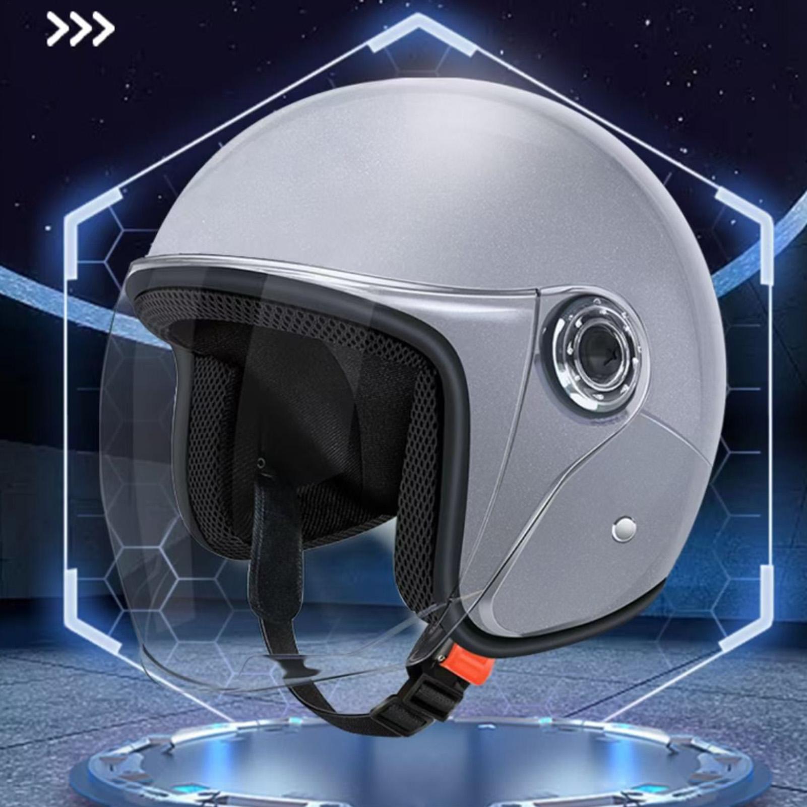 オートバイの安全ヘルメット安全スクーター帽子帽子サンバイザー - Travel Accessories For Road Trip のレビューと価格
