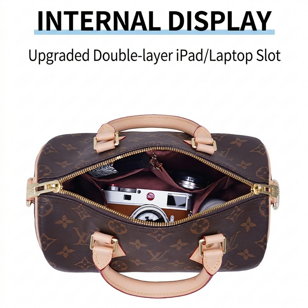 ナイロン製インサートバッグオーガナイザー LV Speedy - Travel Accessories Lv のレビューと価格