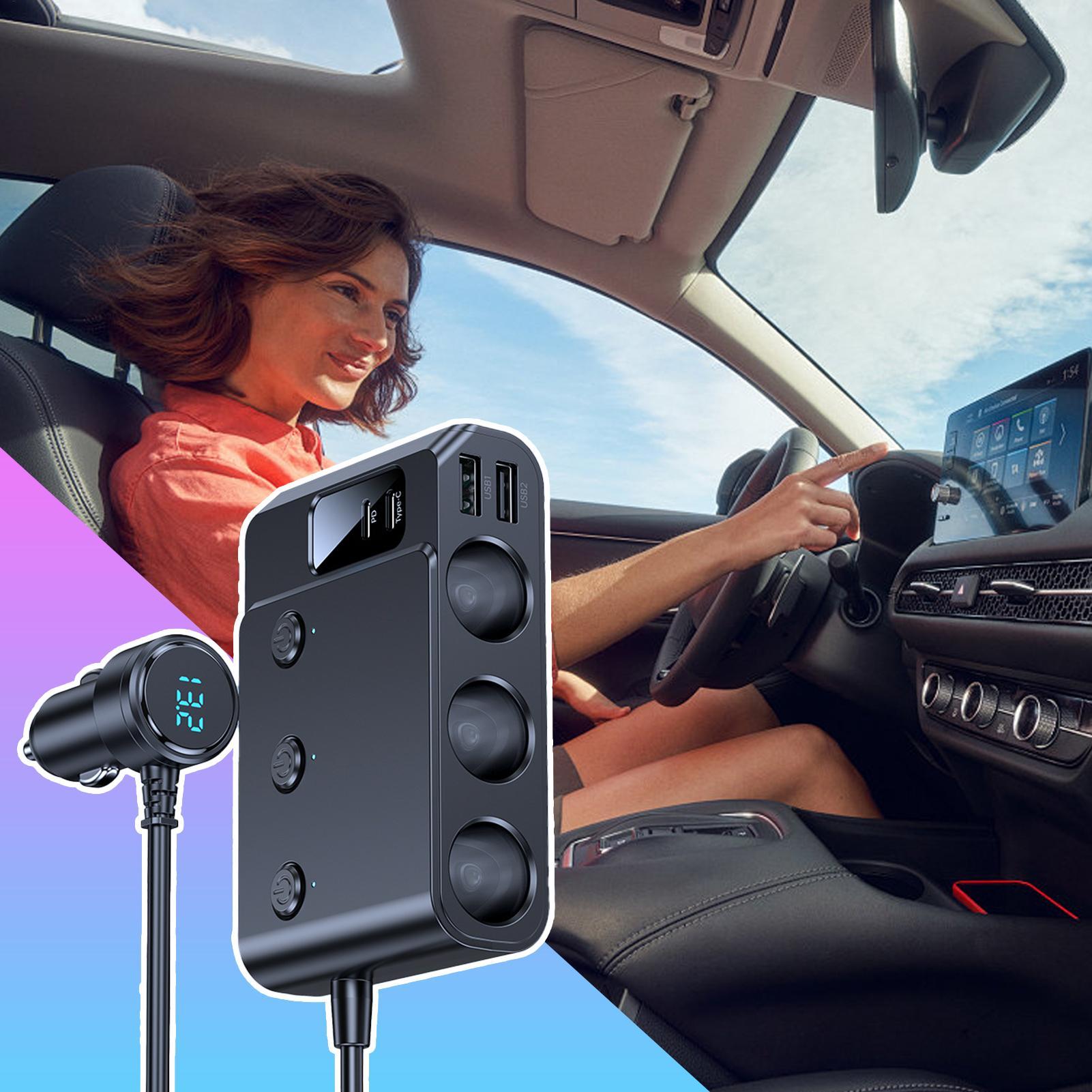 車の充電ポート急速充電 7 ポートカーアダプター安全で効果的 - Travel Accessories For Road Trip のレビューと価格