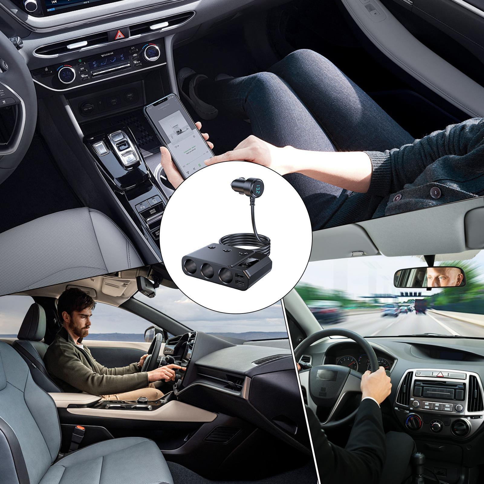 車の充電ポート急速充電 7 ポートカーアダプター安全で効果的 - Travel Accessories For Road Trip のレビューと価格