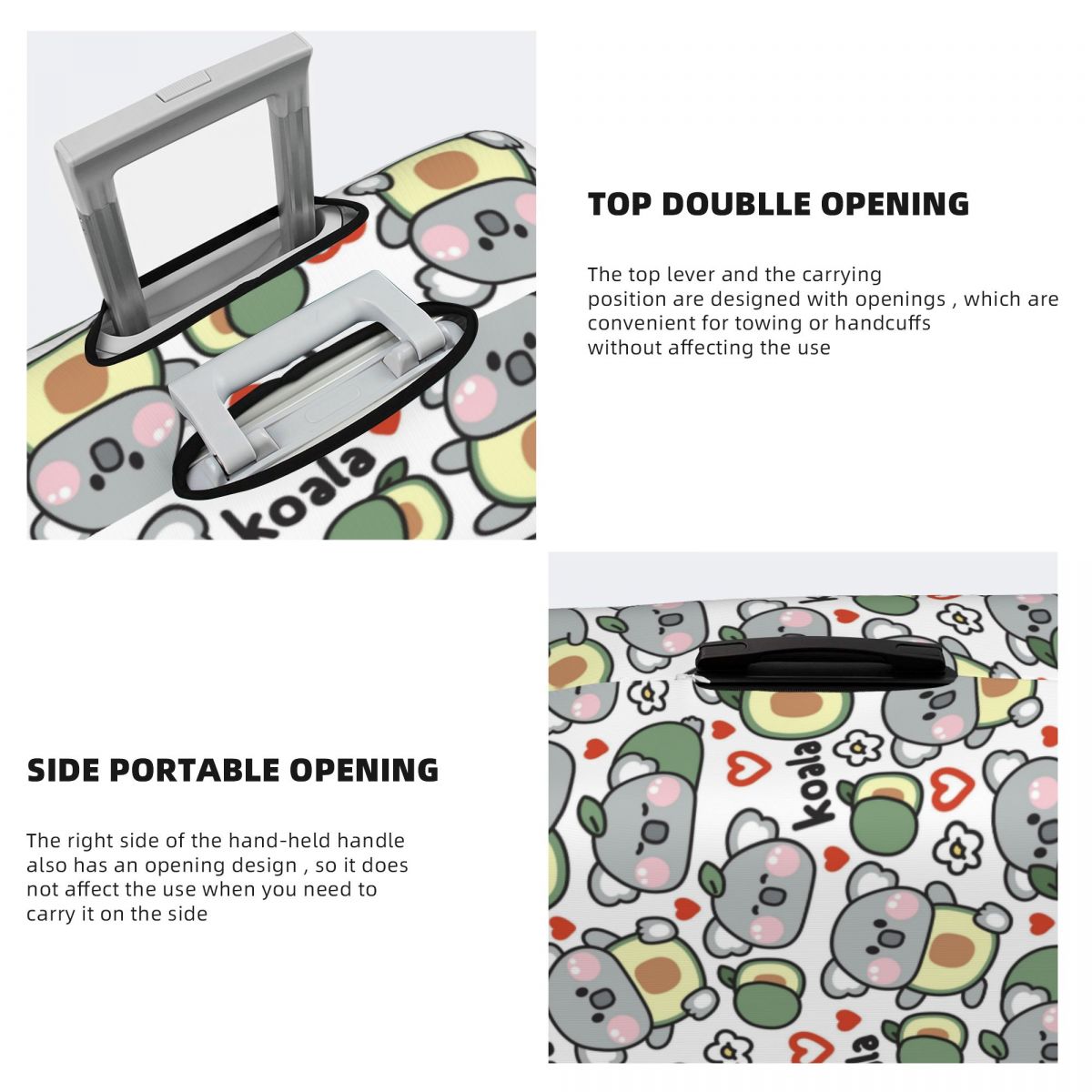 かわいいコアラのアボカド柄荷物カバー、伸縮性のあるオーストラ - Travel Accessories Australia のレビューと価格