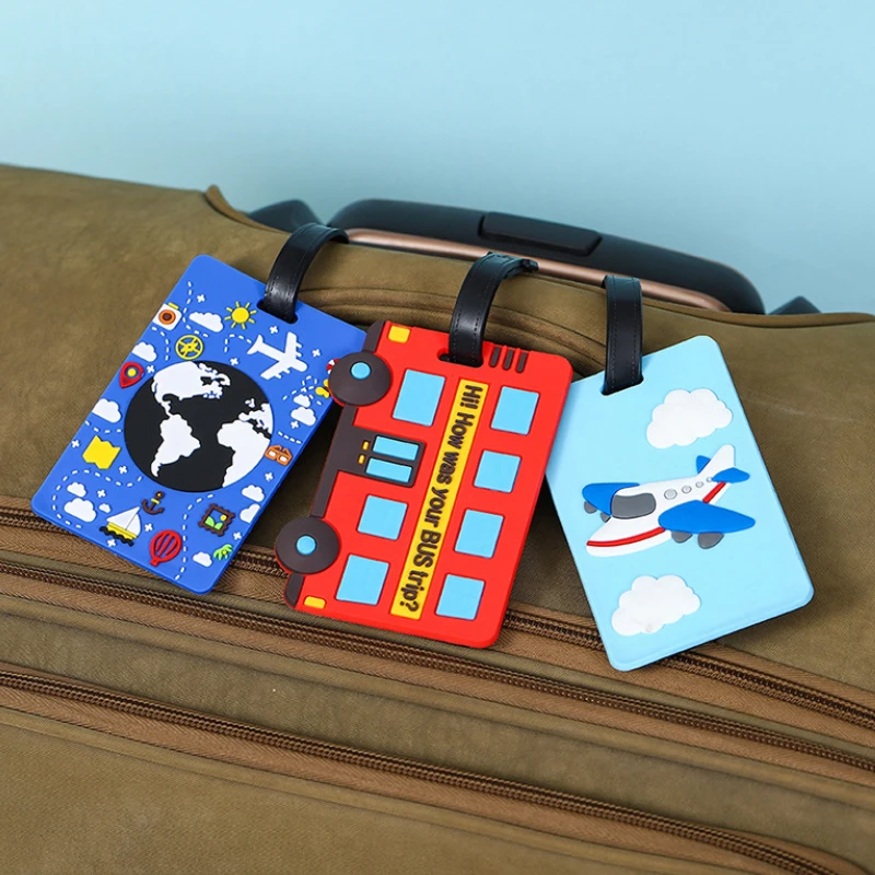 かわいい漫画の車 PVC シリコーン荷物タグ旅行荷物名札スー - Travel Accessories List のレビューと価格