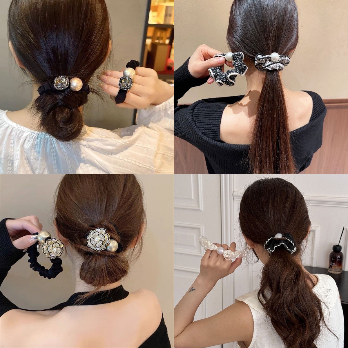 高弾性の様々なレースパールバンド、ポニーテールやお団子ヘアに - Travel Accessories Bunnings のレビューと価格
