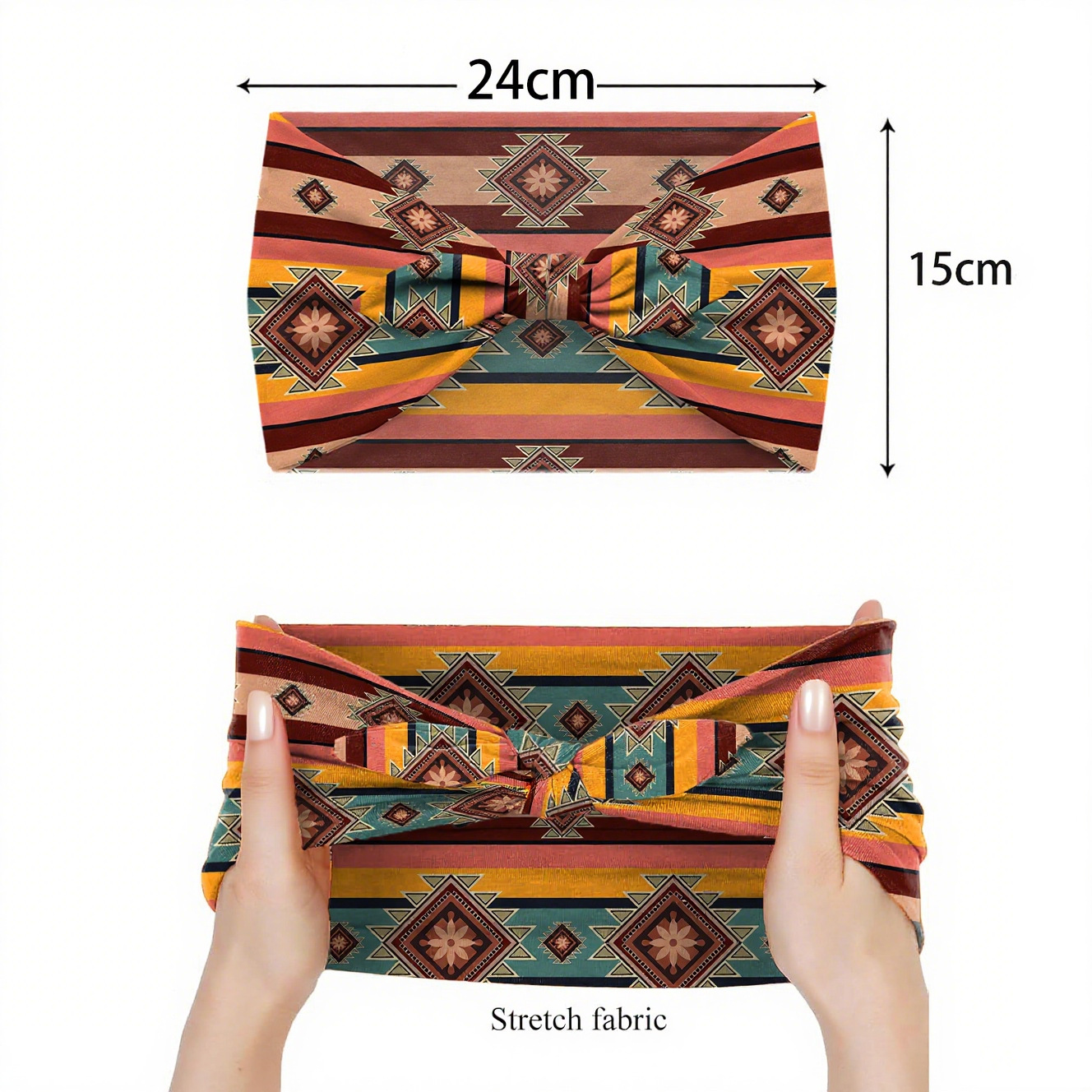 ヴィンテージエスニックトライバルワイドヘッドバンド、ストレッ - Travel Yoga Accessories のレビューと価格