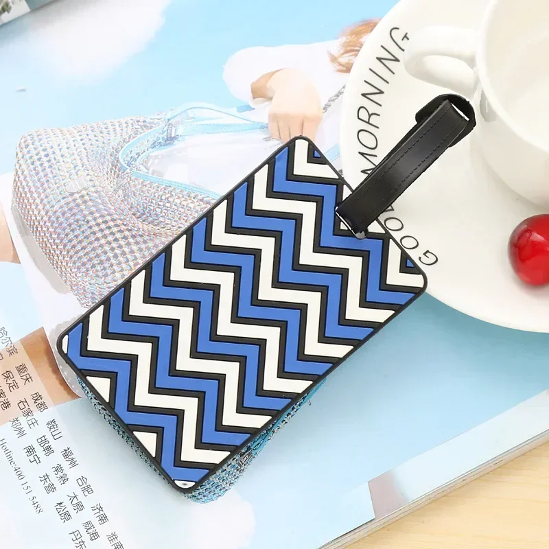 幾何学的な荷物タグ女性男性 PVC 手荷物名札スーツケース住 - Travel Accessories List のレビューと価格