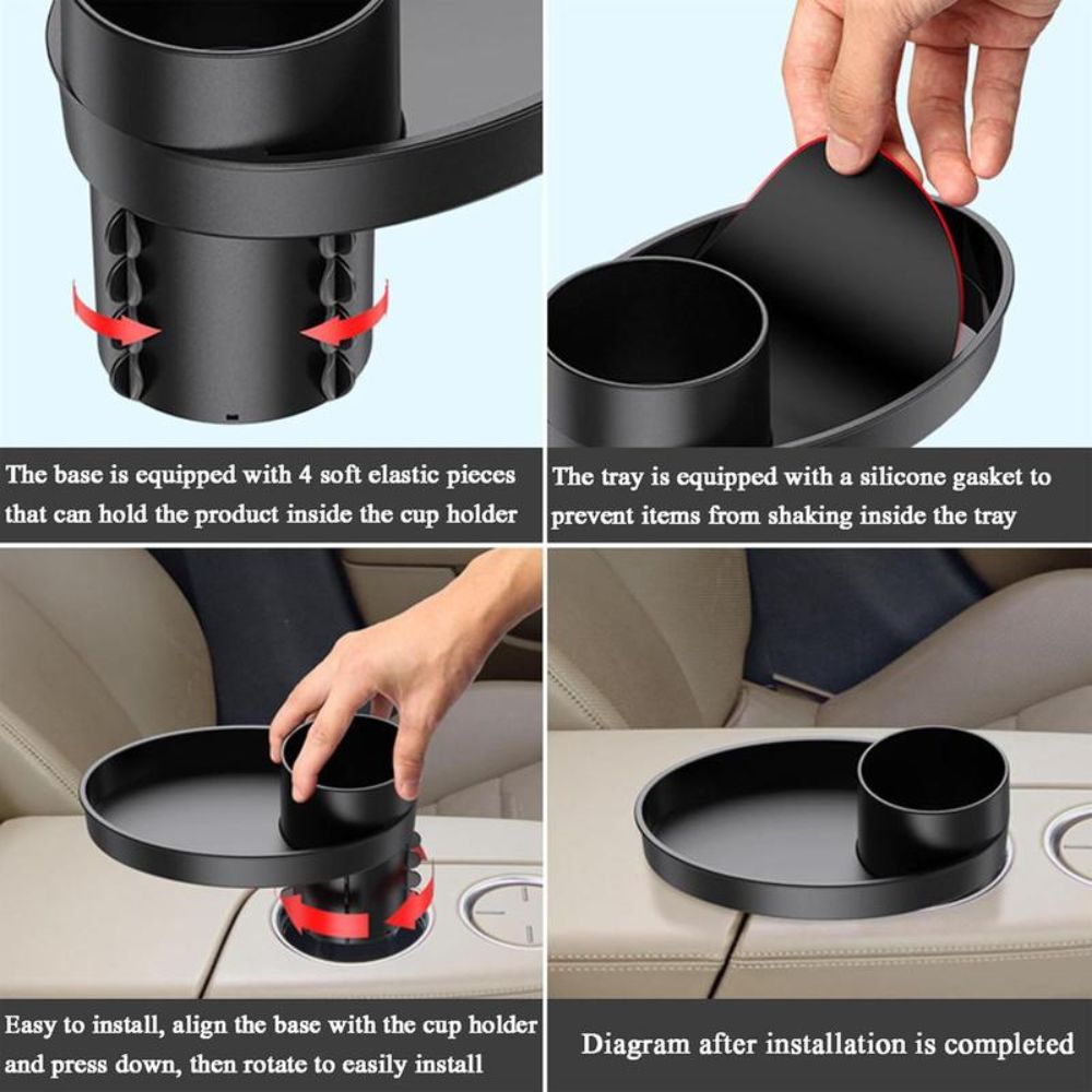 2in1カーシートスナックトレイ、安定回転式トラベルトレイ、 - Travel Accessories For Road Trip のレビューと価格